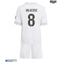 Otroški Nogometni dresi Real Madrid Federico Valverde #8 Domači 2025-26 Kratek Rokav (+ Kratke hlače)